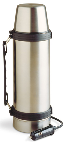 RoadPro RPSL-032, 12-Volt DC 32 oz. Heated Stainless Steel Thermal Bottle